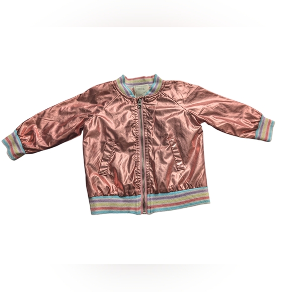 First impressions/ rose gold bomber size 3-6 months - Picture 1 of 7